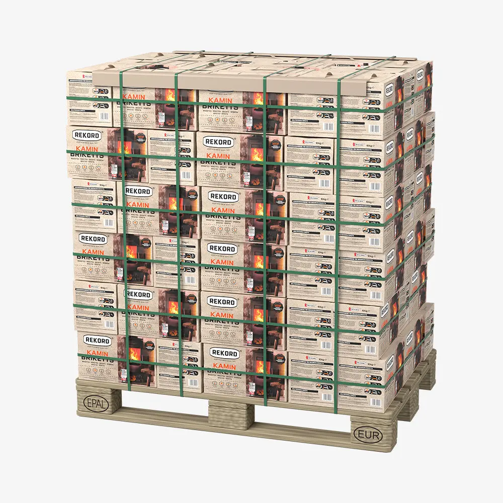 DE Bricchetti di lignite REKORD 10 kg in sacchetto di carta su pallet (90 x 10 kg) - immagine 1