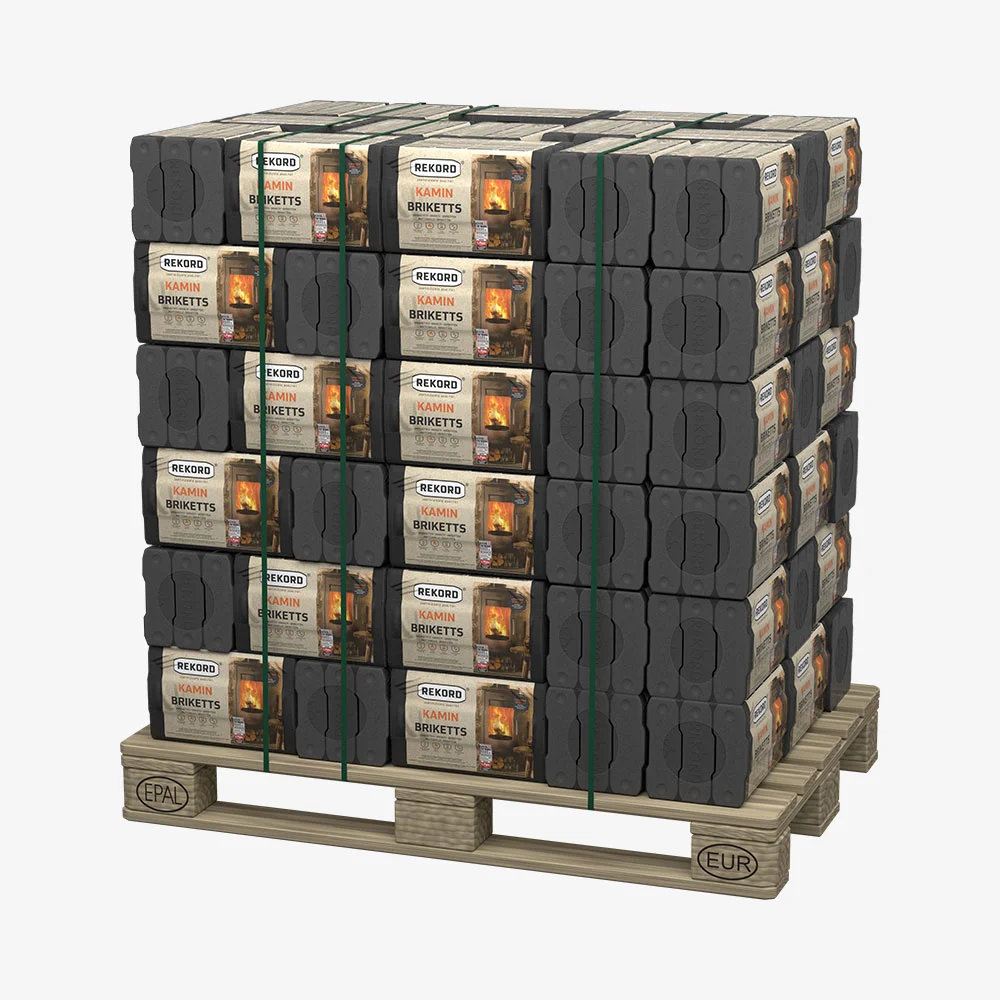 FE Bricchetti di lignite REKORD 10 kg in film plastico su pallet (90 x 10 kg) - immagine 1