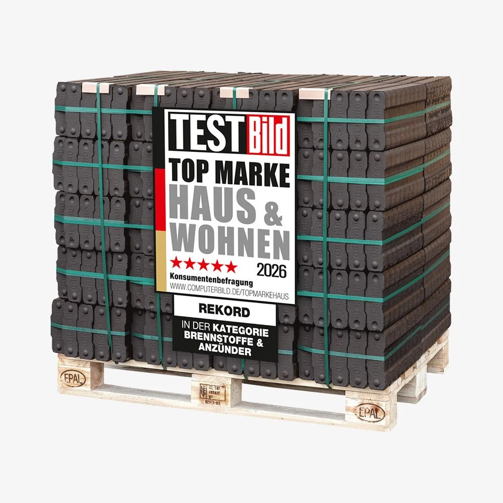 FRE Bricchetti di lignite REKORD 25 kg su pallet (40 x 25 kg) - immagine 1